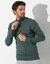 Sweat entièrement zippé uni (vert foncé)