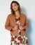 Veste matelassée col kimono (caramel)