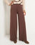 Pantalon large fluide taille &eacute;lastiqu&eacute;e, viscose stretch (chocolat)