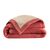 Couverture bicolore pure laine 800 g/m² (bois de rose)