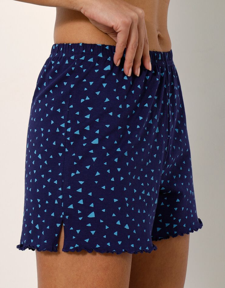 Pyjama short imprimé Fossile (marine)