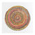 Tapis rond en jute et coton (multicolore)