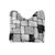 Tapis de bain mosaïque toucher peluche (gris)