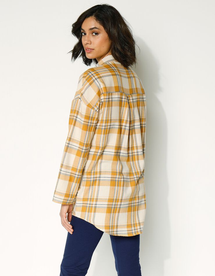Chemise flanelle à carreaux (écru / miel) Chemise flanelle à carreaux (écru / miel)