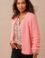 Gilet paletot maille perlée fantaisie (rose blush)