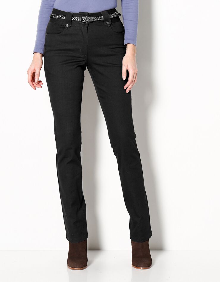 Pantalon droit taille haute - grande stature (noir) Pantalon droit taille haute - grande stature (noir)