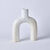 Vase forme arche décoratif, en bois - hauteur 36 cm (blanc)