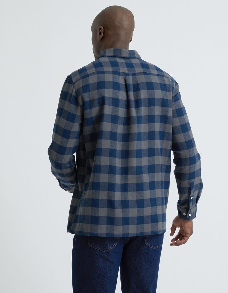 Chemise carreaux écossais flanelle (marine / gris) Chemise carreaux écossais flanelle (marine / gris)