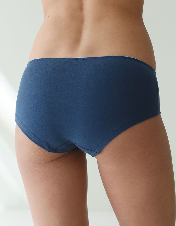 Shorty coton imprimé "cosmic" - lot de 4 (bleu) Shorty coton imprimé "cosmic" - lot de 4 (bleu)