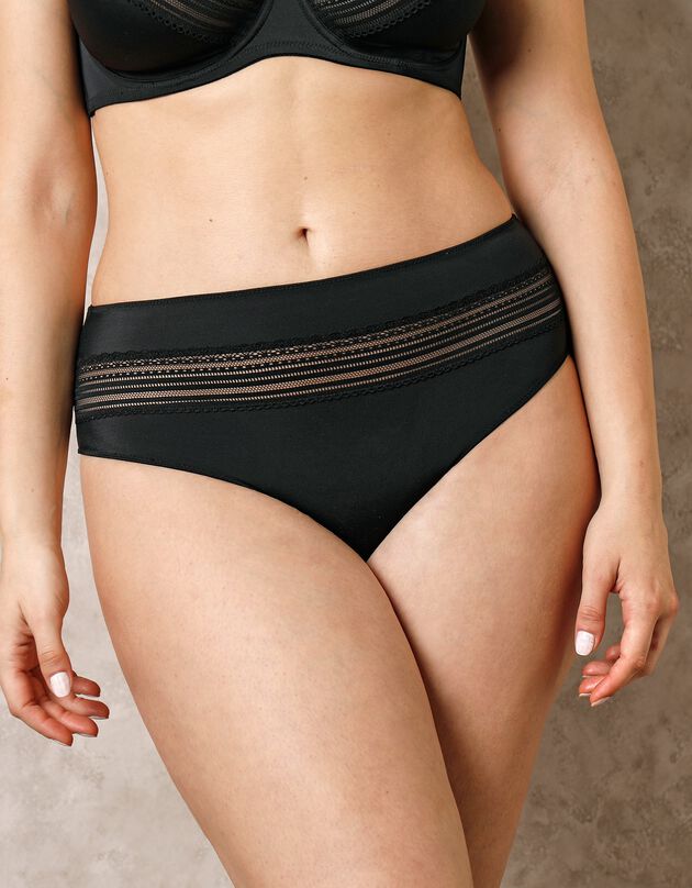 Culotte haute microfibre effet seconde peau Albury - lot de 2 (noir)