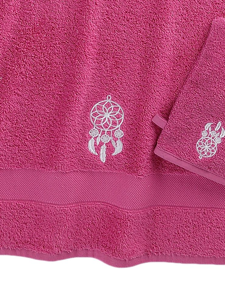 Éponge coton broderie attrape rêves - 420g/m² (fuchsia) Éponge coton broderie attrape rêves - 420g/m² (fuchsia)