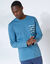 T-shirt pyjama manches longues bleu (bleu)