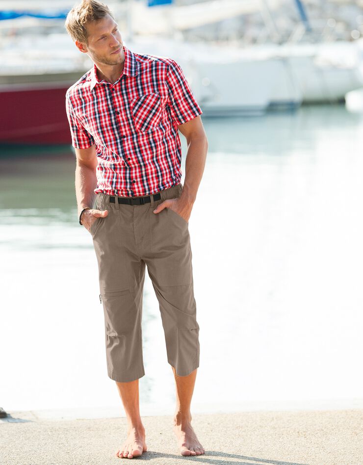Pantacourt + ceinture assortie (beige foncé) Pantacourt + ceinture assortie (beige foncé)