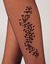 Collant fantaisie imitation tattoo "fleurs" - lot de 2  (2 noir)