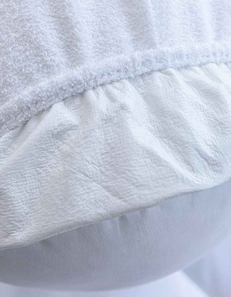 Sous-taie de traversin molleton absorbant - lot de 2 (blanc)