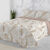 Couvre-lit matelassé imprimé Plumes (beige)