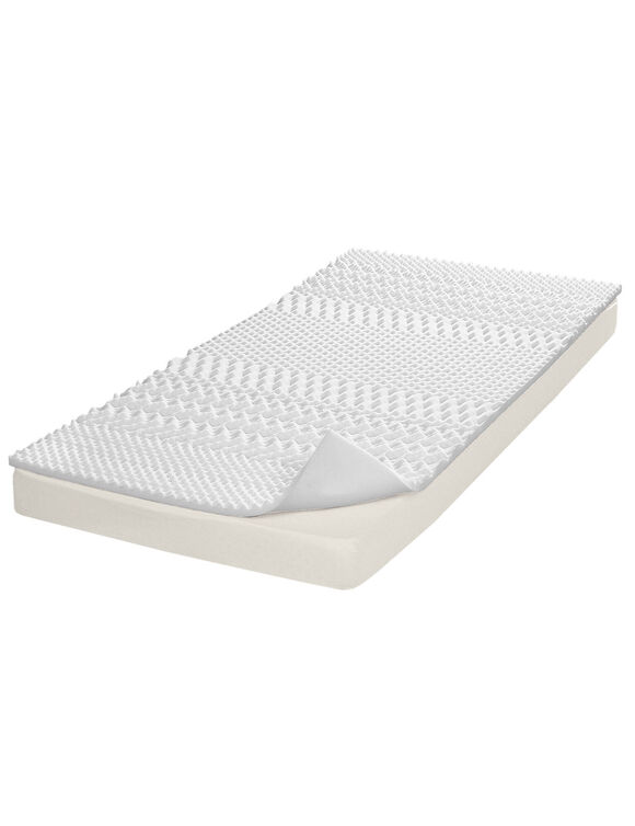 Surmatelas multisoutien à mémoire de forme 7 zones (blanc)