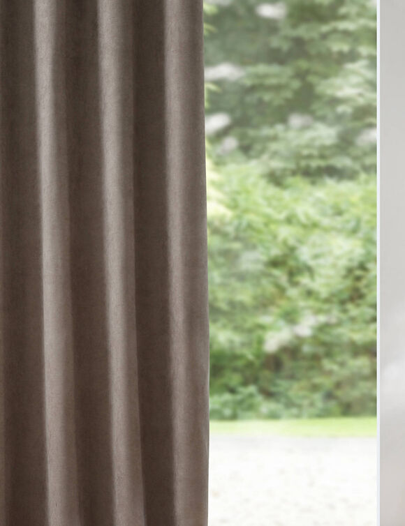 Rideau occultant et isolant finition oeillets (taupe)