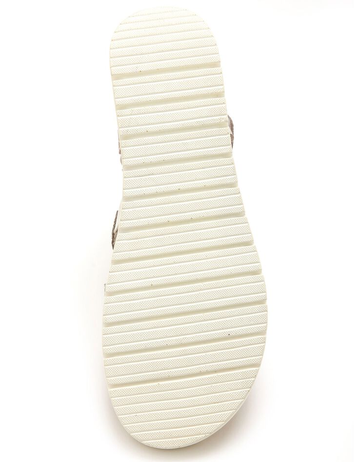 Sandales scratchées grande largeur (beige) Sandales scratchées grande largeur (beige)