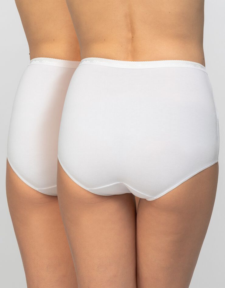 Culotte coton biologique forme maxi - lot de 2 (blanc) Culotte coton biologique forme maxi - lot de 2 (blanc)