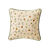 Coussin coton lin broderie fleurie (vert / parme) Coussin coton lin broderie fleurie (vert / parme)
