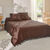  Plaid ou jet&eacute; uni coton tissage artisanal (chocolat)