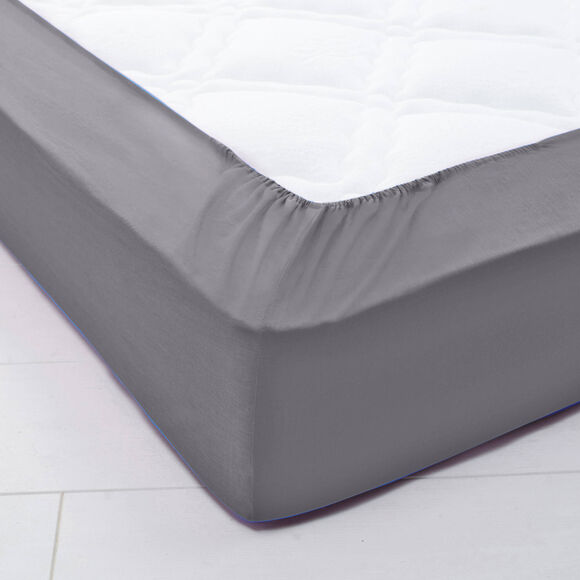 Drap-housse uni jersey bonnet 40 cm (anthracite)