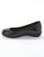 Ballerines souples compens&eacute;es en cuir lisse (noir)