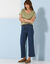 T-shirt col V uni manches courtes, coton (kaki clair)