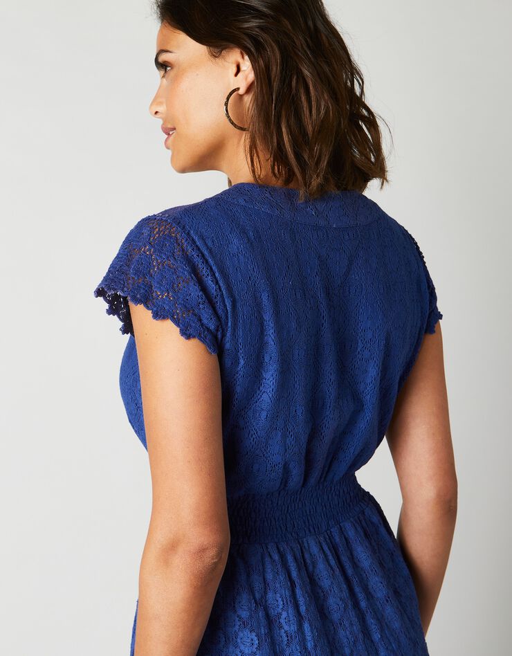 Robe longue dentelle macramé (indigo) Robe longue dentelle macramé (indigo)