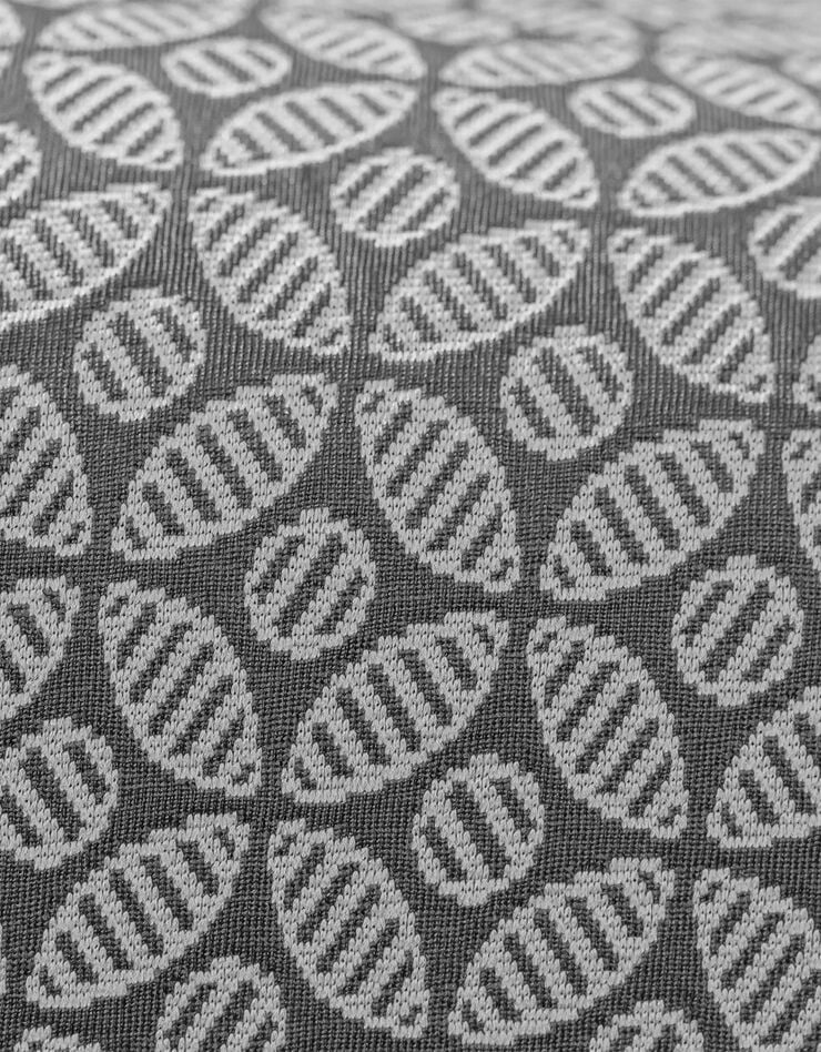 Housse chaise microfibre bi-extensible motif géométrique (gris)