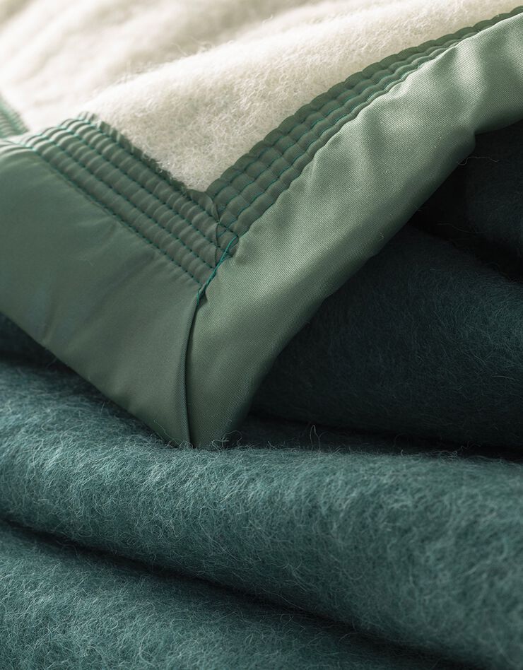 Couverture bicolore laine 600g/m2 (vert)