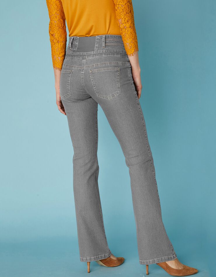 Jean coupe bootcut taille haute stretch - entrej. 78 cm (gris) Jean coupe bootcut taille haute stretch - entrej. 78 cm (gris)