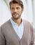 Gilet boutonné manches longues (taupe clair)