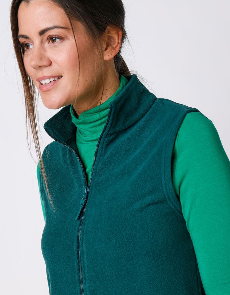 Veste polaire zippée sans manches (vert émeraude) Veste polaire zippée sans manches (vert émeraude)