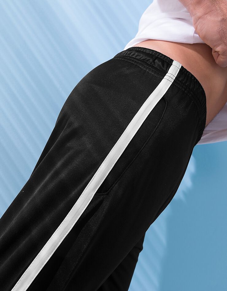 Pantacourt sport bandes contrastées (noir) Pantacourt sport bandes contrastées (noir)