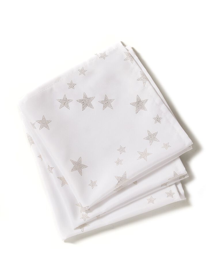 Nappe imprimé étoiles dorées (blanc) Nappe imprimé étoiles dorées (blanc)