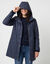 Parka imperm&eacute;able fourr&eacute;e, mi-longue (marine)