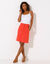 Jupe droite unie, twill (corail)