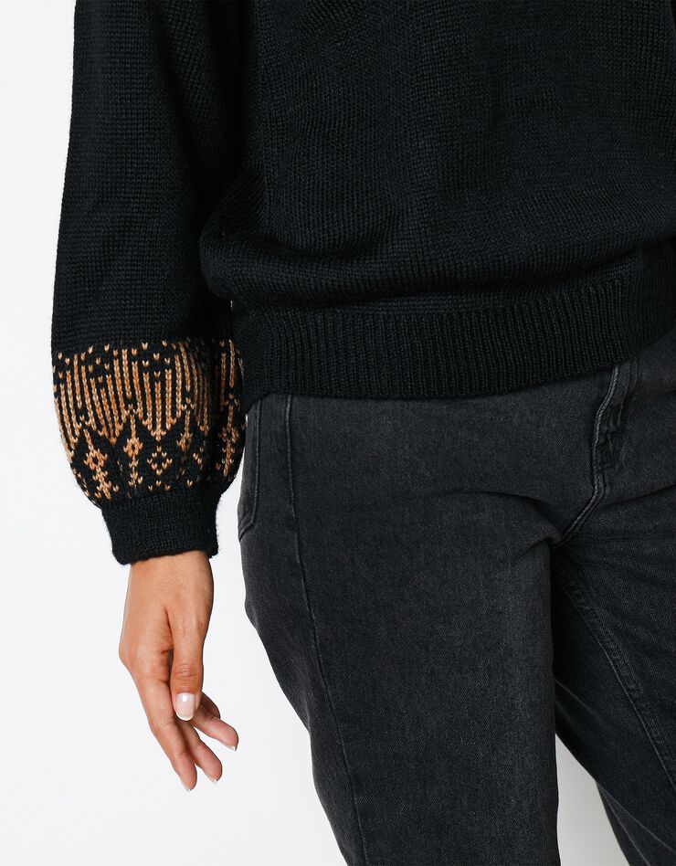 Pull jacquard cuivré (noir / cuivre) Pull jacquard cuivré (noir / cuivre)