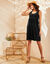 Robe plastron macramé (noir)