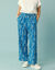 Pantalon fluide imprimé Spécial Petites taille élastiquée (bleu / marine)
