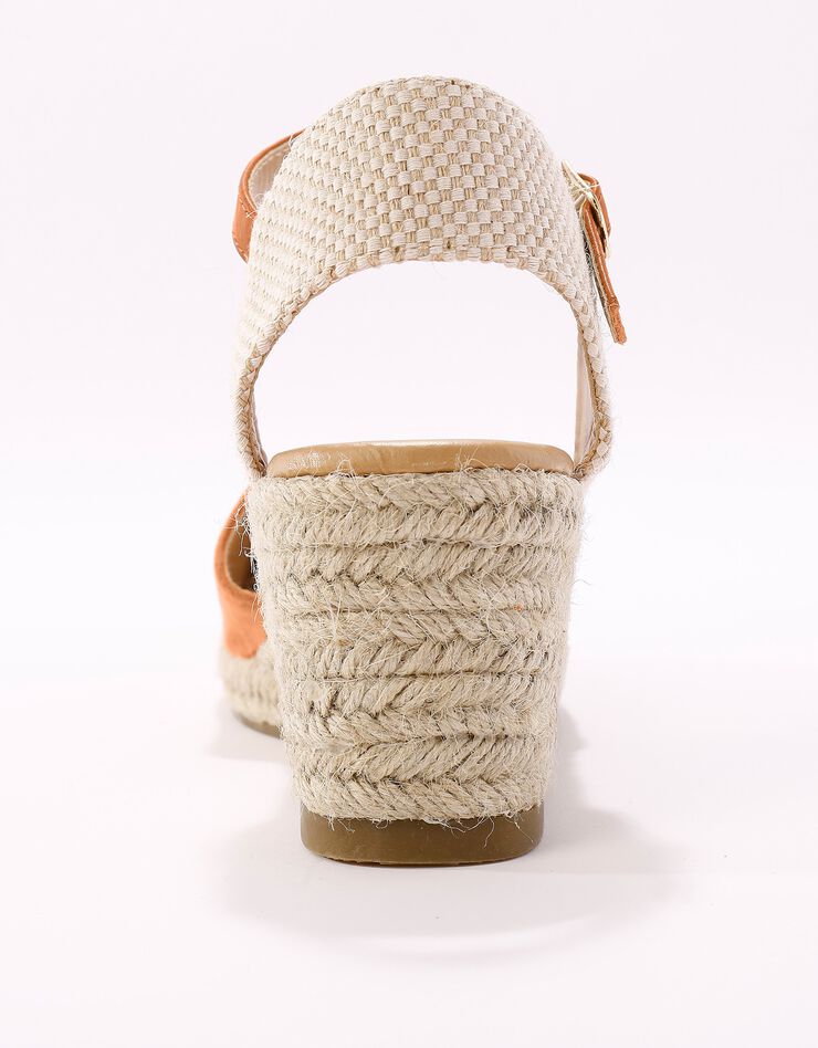 Sandales espadrilles compensées (caramel)