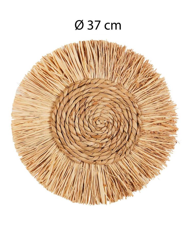 Déco murale ronde en fibres végétales - GM (naturel)