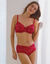 Soutien-gorge forme emboîtante dentelle unie Arum - avec armatures (cerise)