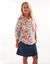 Chemise oversize imprimée (vert / rouge)