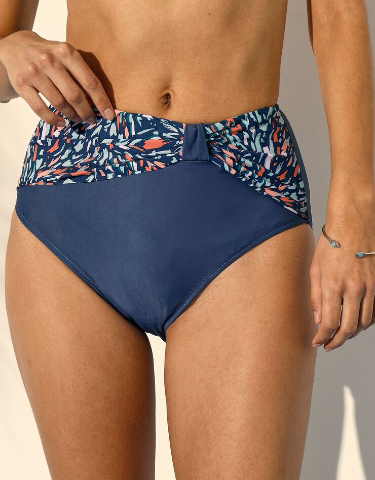 Culotte de bain maxi drapée Vallita, effet ventre plat (marine) Culotte de bain maxi drapée Vallita, effet ventre plat (marine)