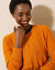 Gilet maille effet rayures (safran)