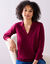 Pull col polo, laine d'agneau (bordeaux)