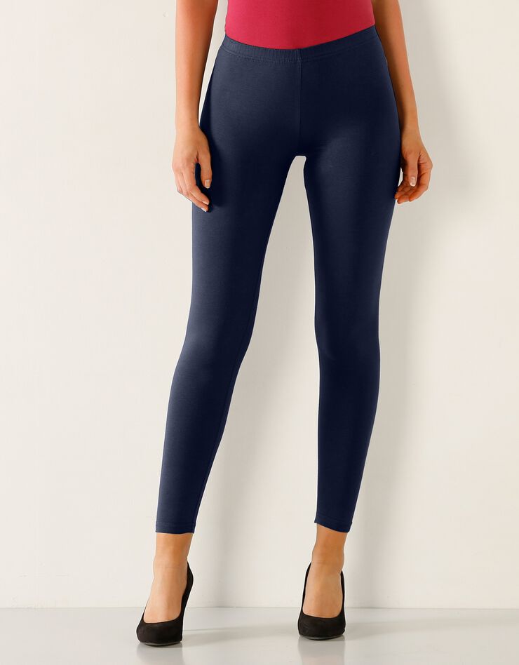 Legging taille élastiquée - lot de 2 (marine / noir) Legging taille élastiquée - lot de 2 (marine / noir)